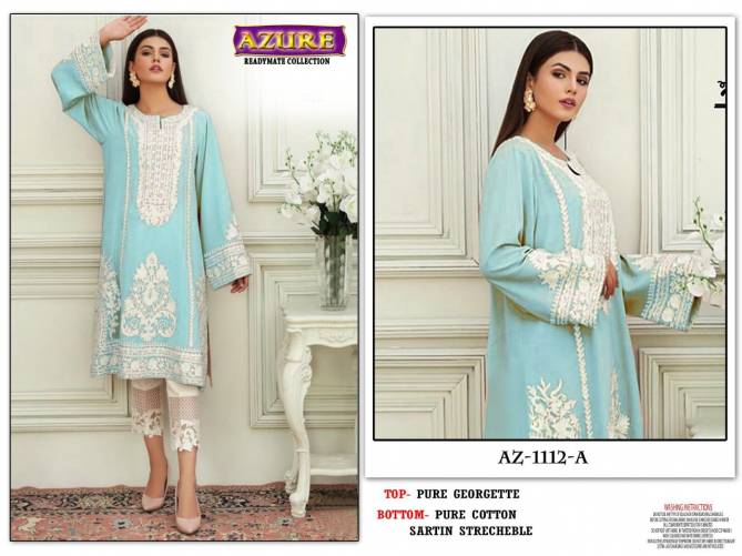Azure Readymade Collection Fancy Ethnic Wear Top With Bottom Collection